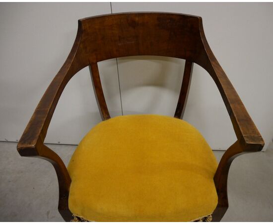 Antique armchair, early 1800s, with armrests