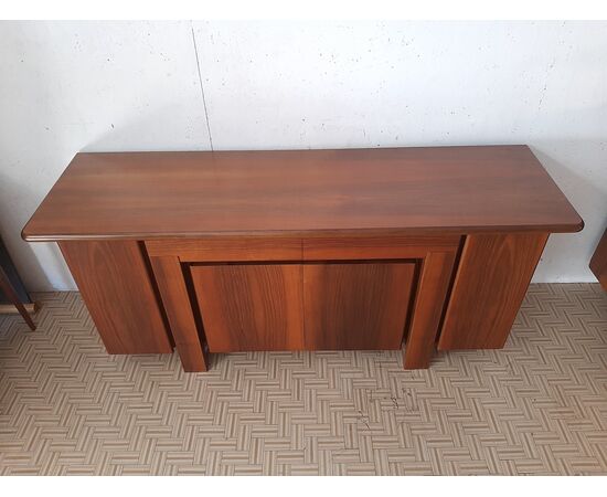 CREDENZA SIDEBOARD IN NOCE MODERN DESIGN ANNI '70 ORIGINALE