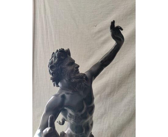 Bellissima scultura raffigurante Fauno danzante - H 80 cm