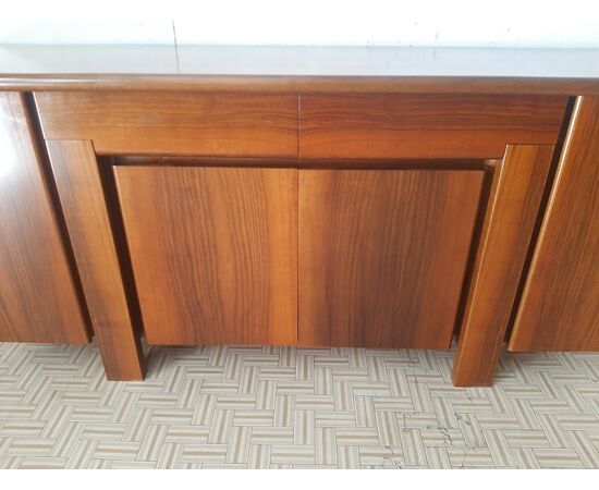 CREDENZA SIDEBOARD IN NOCE MODERN DESIGN ANNI '70 ORIGINALE