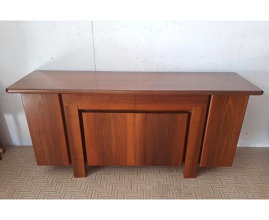 CREDENZA SIDEBOARD IN NOCE MODERN DESIGN ANNI '70 ORIGINALE