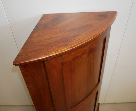 Antique walnut corner cabinet, 19th century