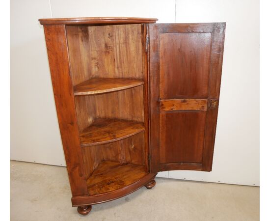 Antique walnut corner cabinet, 19th century