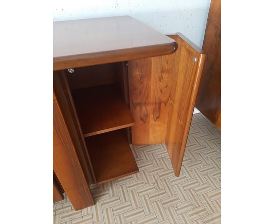 CREDENZA SIDEBOARD IN NOCE MODERN DESIGN ANNI '70 ORIGINALE