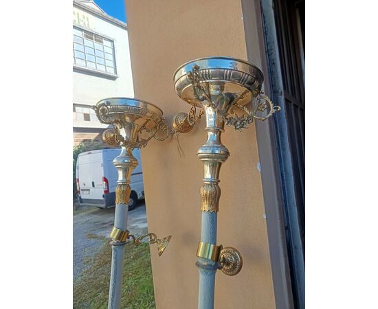 Coppia di bastoni da processione