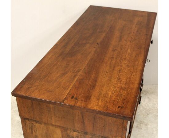 Antique Empire style walnut credenza - Italy, 19th century, Bologna