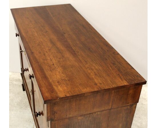 Antique Empire style walnut credenza - Italy, 19th century, Bologna