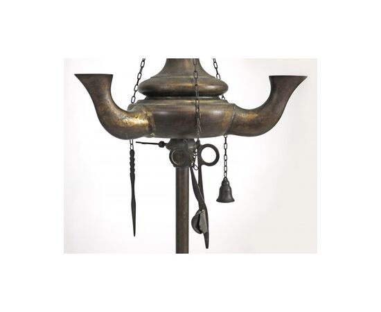 Florentine bronze floor lamp, H 180 cm. Early 19th century. Height 180 cm
