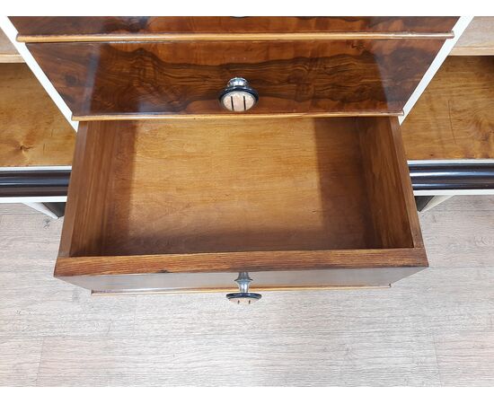 DECO SIDEBOARD COVERED IN WALNUT AND ORIGINAL PARCHMENT 1930-40