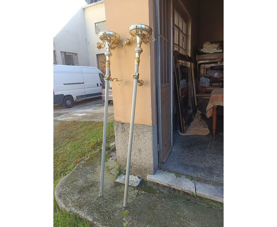 Coppia di bastoni da processione