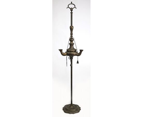 Florentine bronze floor lamp, H 180 cm. Early 19th century. Height 180 cm