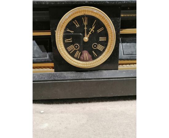 Gilt bronze clock and candelabra triptych, France, second half of the 19th century