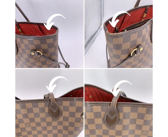 LOUIS VUITTON Borsa Shopper in Tela Col. Marrone Neverfull M