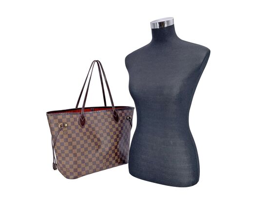 LOUIS VUITTON Borsa Shopper in Tela Col. Marrone Neverfull M