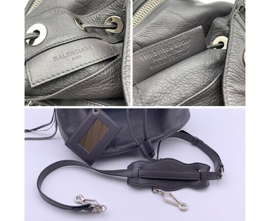 BALENCIAGA Borsa a Tracolla in Pelle Col. Grigio Papier M