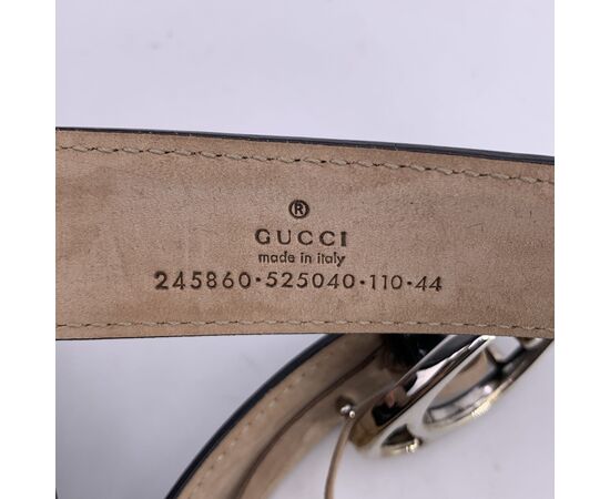 GUCCI Cintura in Pelle Col. Nero GG Buckle