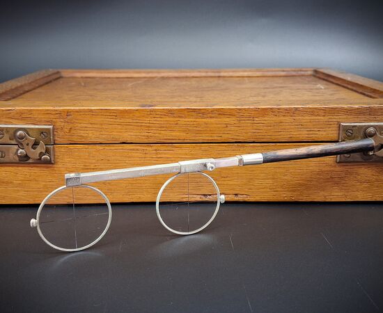 Antique optician's trial lens set, Emil Bush, circa 1900.