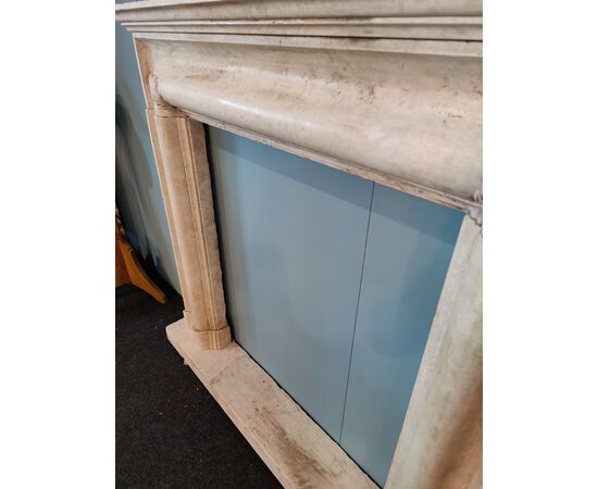 Elegante camino in marmo botticino - 139 x H 130 cm - Venezia