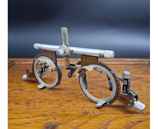 Antique optician's trial lens set, Emil Bush, circa 1900.