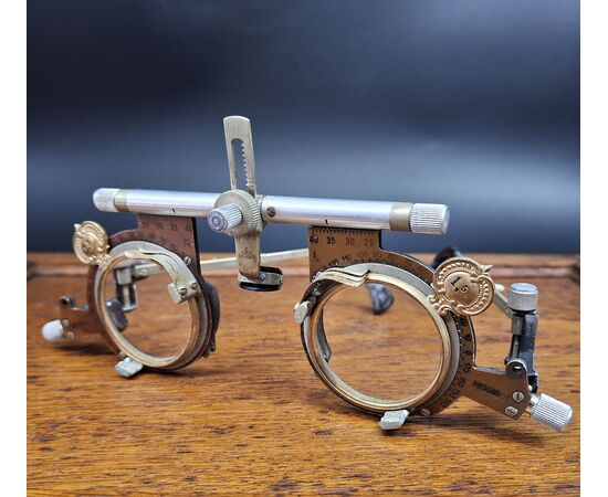 Antique optician's trial lens set, Emil Bush, circa 1900.