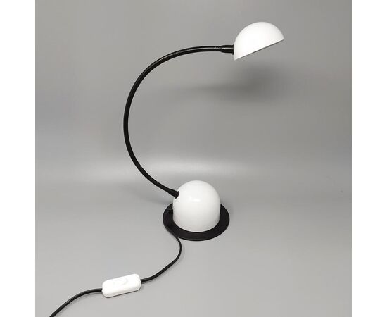 1970s Gorgeous White Table Lamp by Veneta Lumi. Made in Italy