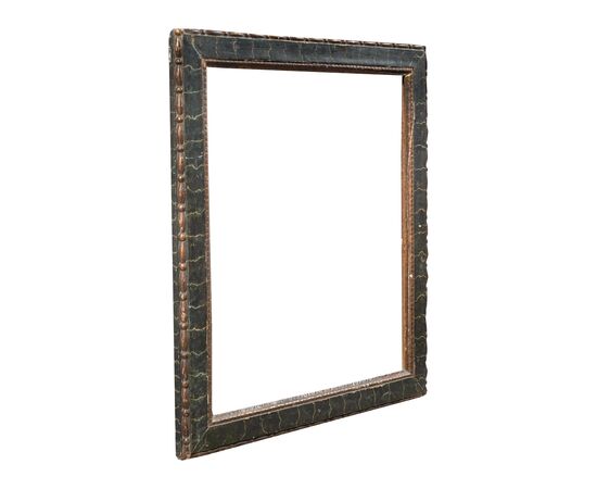 Carved, lacquered, and faux marble painted wooden frame. Italy, 18th century.