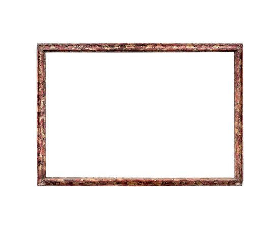 Carved, lacquered, and faux marble painted wooden frame. Italy, 18th century.