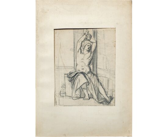 Italian draftsman (18th-19th century) - Study for a Saint Sebastian. Italian draftsman (18th-19th century) - Study for a Saint Sebastian.