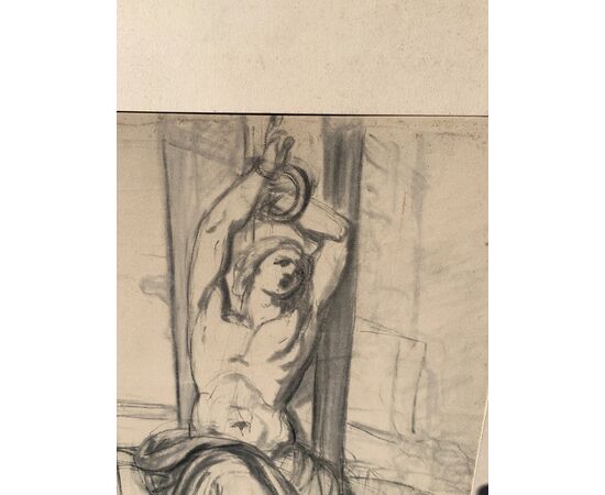 Italian draftsman (18th-19th century) - Study for a Saint Sebastian. Italian draftsman (18th-19th century) - Study for a Saint Sebastian.