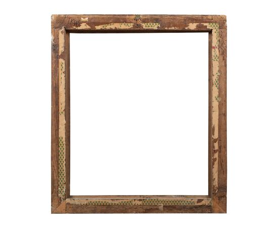 Carved, lacquered, and faux marble painted wooden frame. Italy, 18th century.