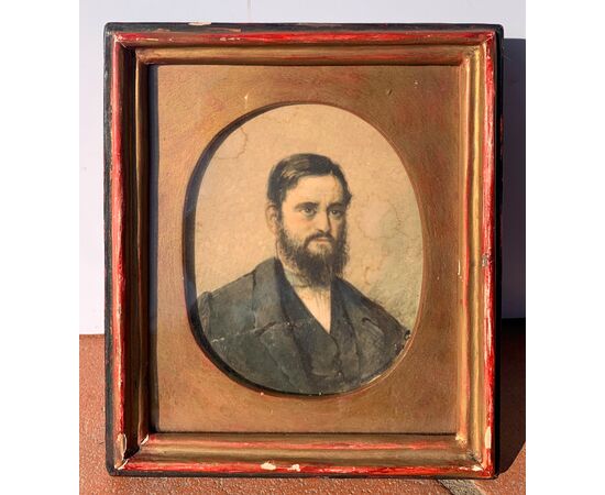 European painter (19th century) - Small portrait of a gentleman.