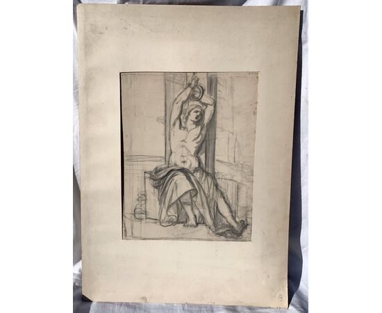 Italian draftsman (18th-19th century) - Study for a Saint Sebastian. Italian draftsman (18th-19th century) - Study for a Saint Sebastian.