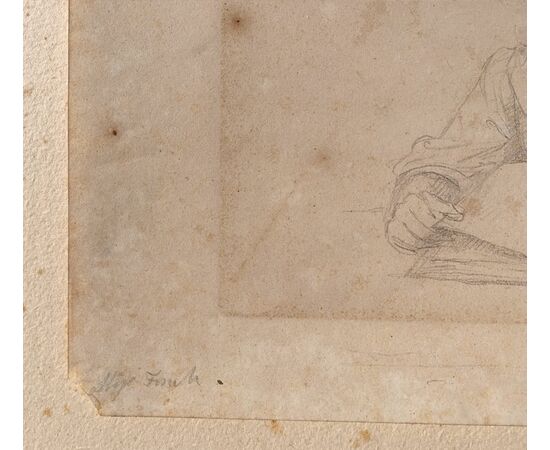 Italian draughtsman (18th-19th century) - Study for a writer. Italian draughtsman (18th-19th century) - Study for a writer.