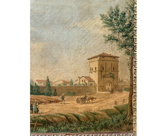 Pittore veneto (XIX sec.) - Padova, Porta Liviana. Pittore veneto (XIX sec.) - Padova, Porta Liviana.