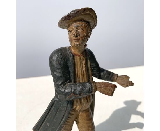 Quattro sculturine da tavolo - Gruppo di popolani - Venezia, fine XVIII secolo. Quattro sculturine da tavolo - Gruppo di popolani - Venezia, fine XVIII secolo.