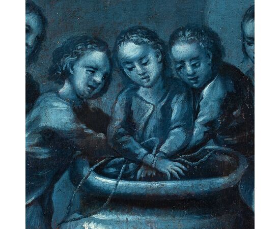 Pittore francese (XVIII sec.) - Giuseppe gettato dai fratelli nella cisterna.