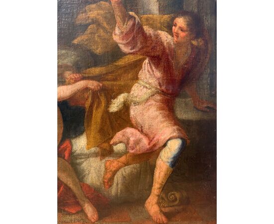 Neapolitan painter (17th century) - Joseph and Potiphar's Wife.