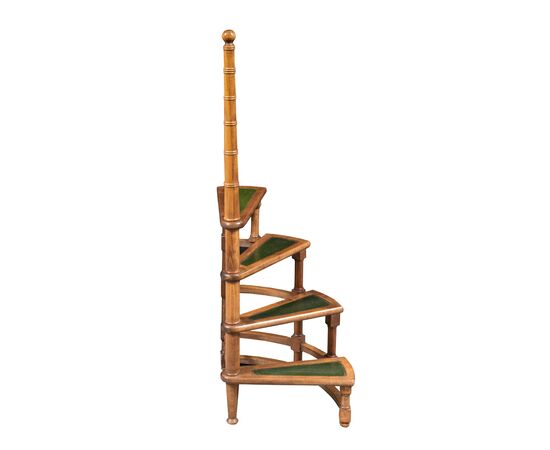 Four-step library ladder. Italy, 19th century.