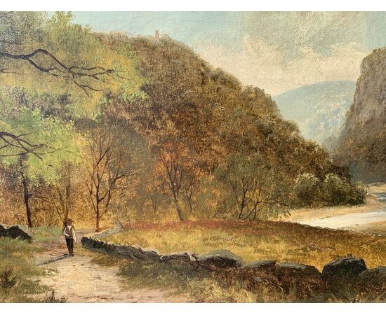 English painter (19th century) - Walk along the path. English painter (19th century) - Walk along the path.