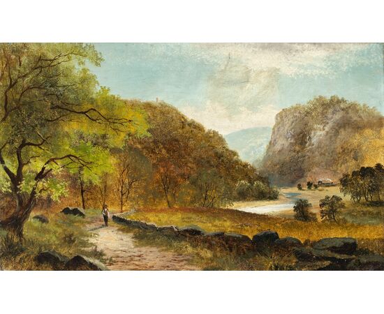 English painter (19th century) - Walk along the path. English painter (19th century) - Walk along the path.