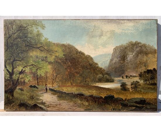 English painter (19th century) - Walk along the path. English painter (19th century) - Walk along the path.