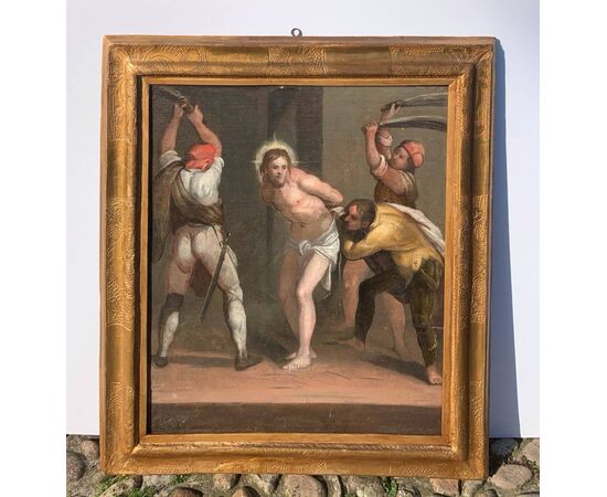 Piero di Giovanni Bonaccorsi, known as Perin del Vaga (Florence 1501 - Rome 1547), workshop of - Flagellation of Christ.