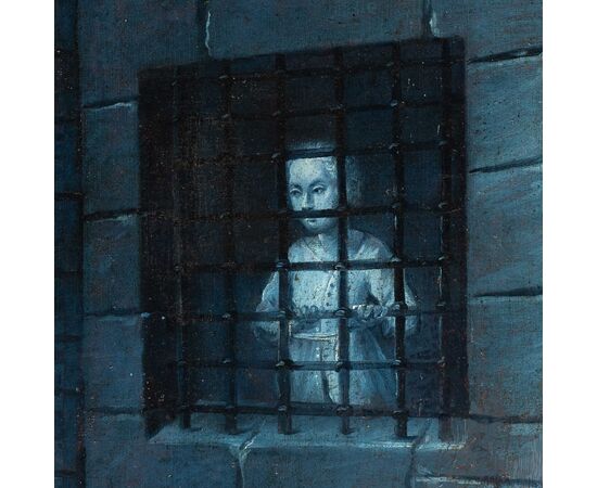 Pittore francese (XVIII sec.) - Giuseppe in prigione. Pittore francese (XVIII sec.) - Giuseppe in prigione.