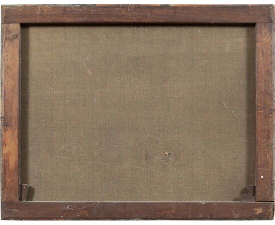 Maestro fiammingo attivo in Italia (XVII sec.) - Predica di S. Giovanni Battista in un paesaggio.