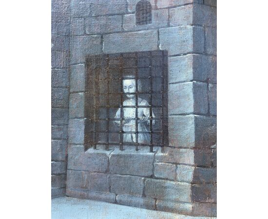 Pittore francese (XVIII sec.) - Giuseppe in prigione. Pittore francese (XVIII sec.) - Giuseppe in prigione.