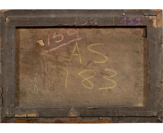 European painter (late 19th century) - Landscape with woods and path. European painter (late 19th century) - Landscape with woods and path.