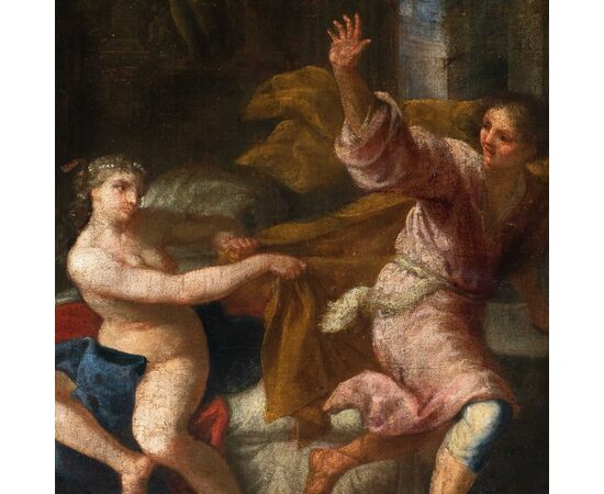 Neapolitan painter (17th century) - Joseph and Potiphar's Wife.