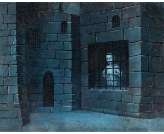 Pittore francese (XVIII sec.) - Giuseppe in prigione. Pittore francese (XVIII sec.) - Giuseppe in prigione.