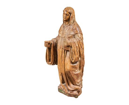 Scultura in legno intagliato - San Roberto. Italia, XVI secolo.