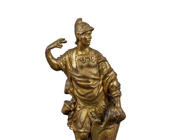 Gilded bronze sculpture - Mars, God of War. Rome, 17th century.